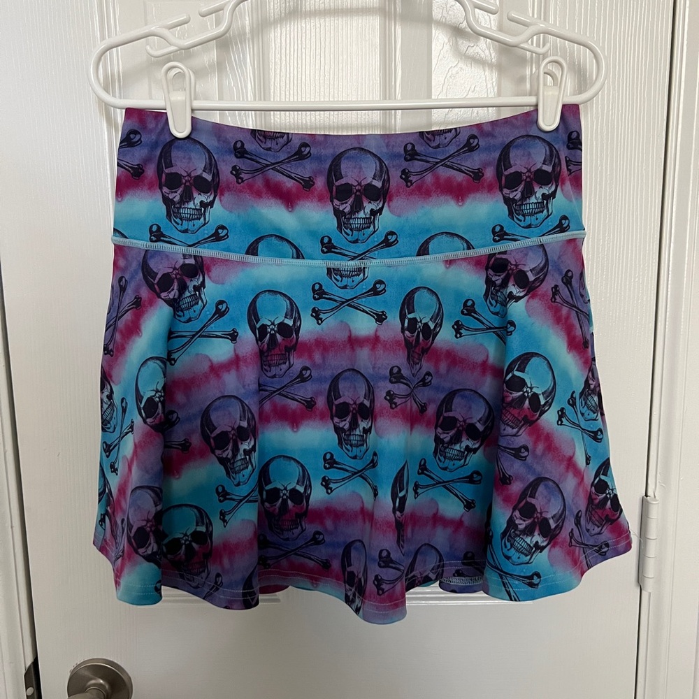 Constantly Varied Gear Skull Print Blue and Purple Women's Athletic Skirt